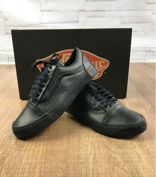 tenis vans couro preto