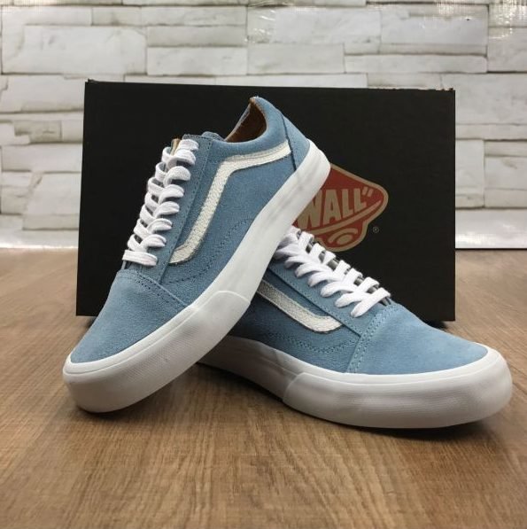 tenis vans azul bebe feminino