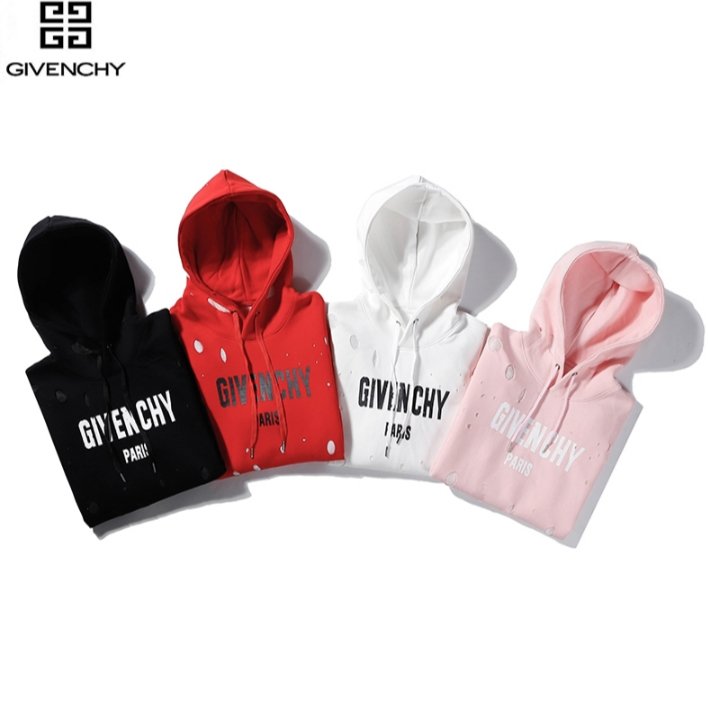 givenchy destroyed moletom com capuz blue