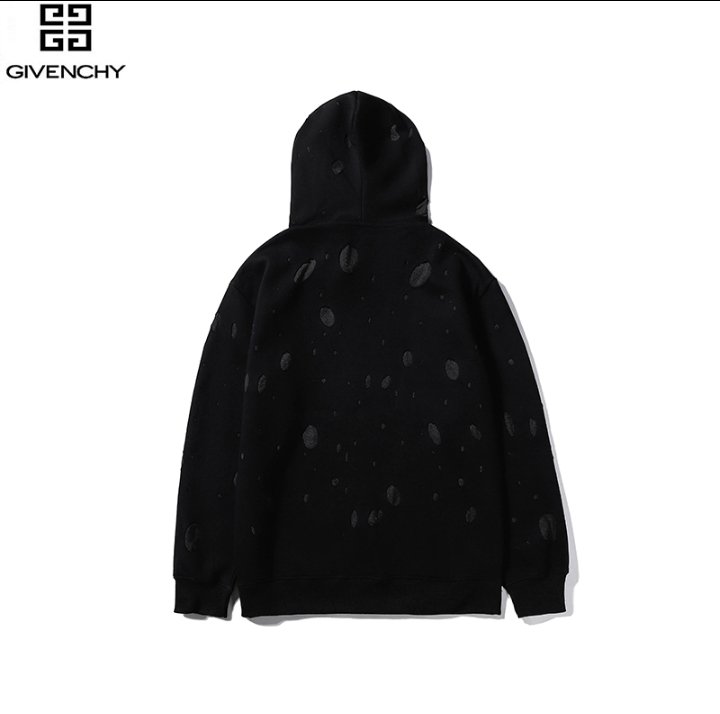 givenchy destroyed moletom com capuz blue